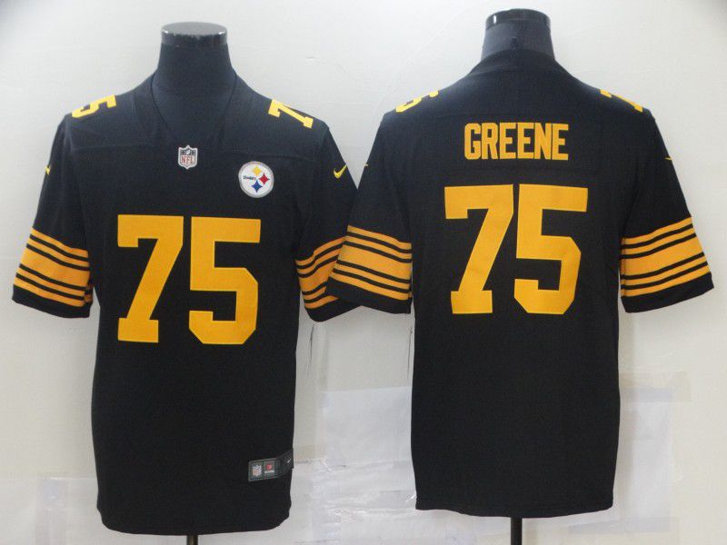 Men Pittsburgh Steelers 75 Greene Black Nike Vapor Untouchable Limited 2021 NFL Jersey